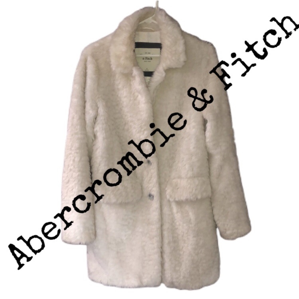 👩‍🎤Abercrombie & Fitch Faux Fur Jacket Size M